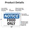 Signmission Food Only, 10 in W x Rectangle, Aluminum OS-2PACK-NS-A-710-L-12826 - alternate 8